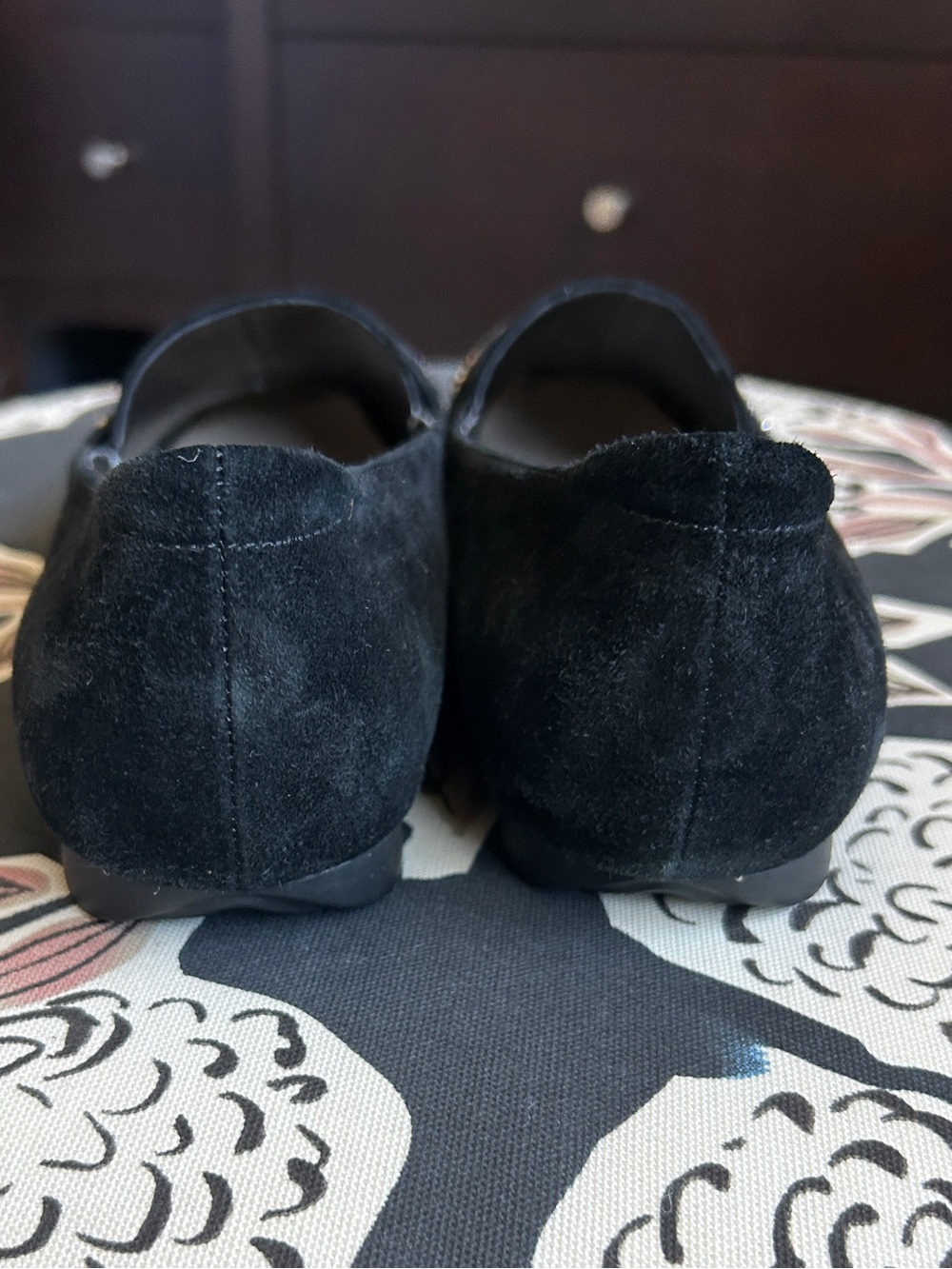 Karl Lagerfeld Paris Quincy Black Suede Rhinestone Loafers Size 8 - Picture 8 of 12